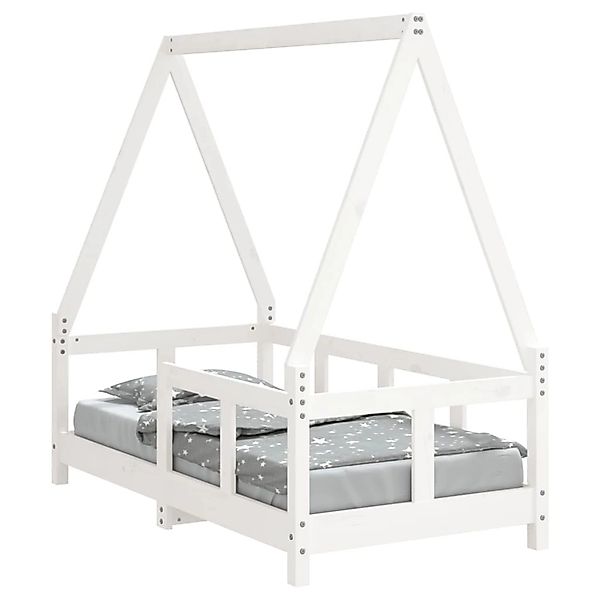 vidaXL Kinderbett Weiß 70x140 cm Massivholz Kiefer 834457 günstig online kaufen