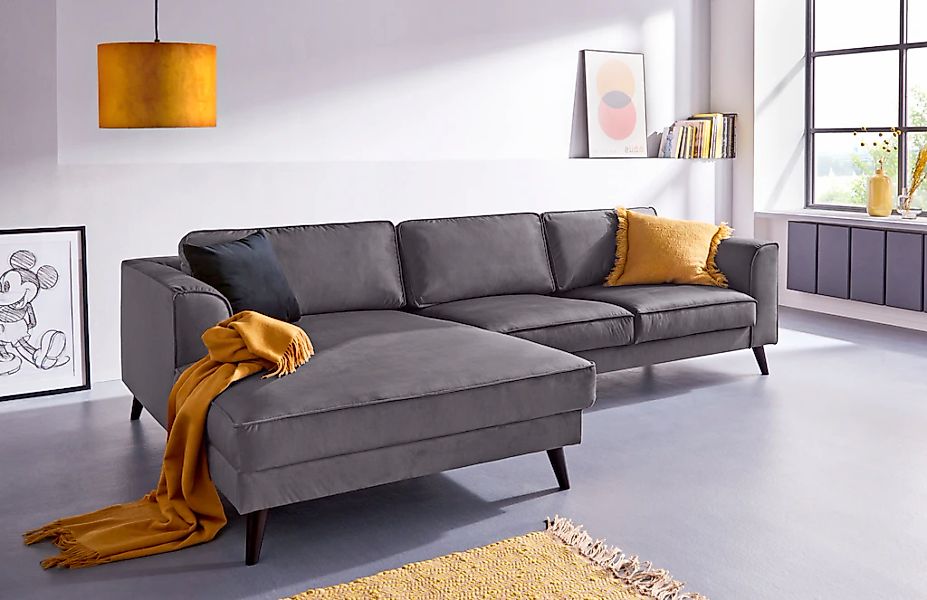 INOSIGN Ecksofa "Lumber Jack, elegant und bequem, Breite 280, hoher Fuß, L- günstig online kaufen