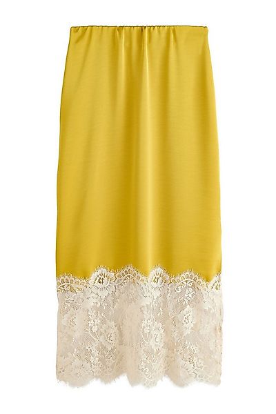Next Midirock Satin-Midirock mit Spitzenbesatz (1-tlg) günstig online kaufen
