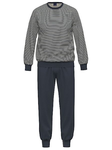 Ammann Pyjama Herren Pyjama lang, Rundhals Nightwear / Frottee (Packung, 1 günstig online kaufen