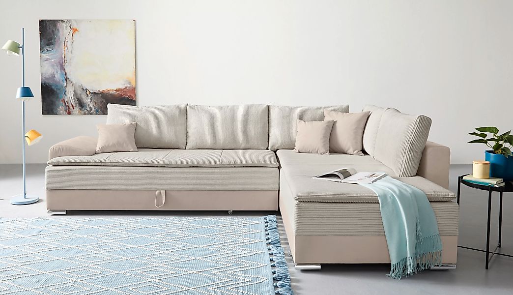 INOSIGN Ecksofa "Night & Day L-Form", mit Boxspring Bettfunktion 180x200 cm günstig online kaufen