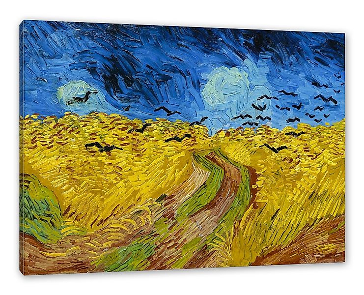 Pixxprint Leinwandbild Vincent Van Gogh - Weizenfeld mit Krähen, Vincent Va günstig online kaufen