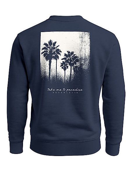 Neverless Sweatshirt Sweatshirt Herren Pullover mit Backprint Schwarzweiß P günstig online kaufen
