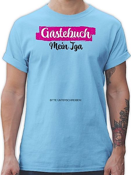 Shirtracer T-Shirt JGA Gästebuch I Gästeliste Unterschreiben JGA Männer günstig online kaufen