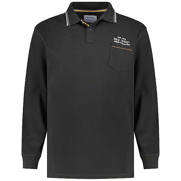 Redfield Poloshirt mit Kontrastdetails Farbe schwarz Größe: 8XL günstig online kaufen