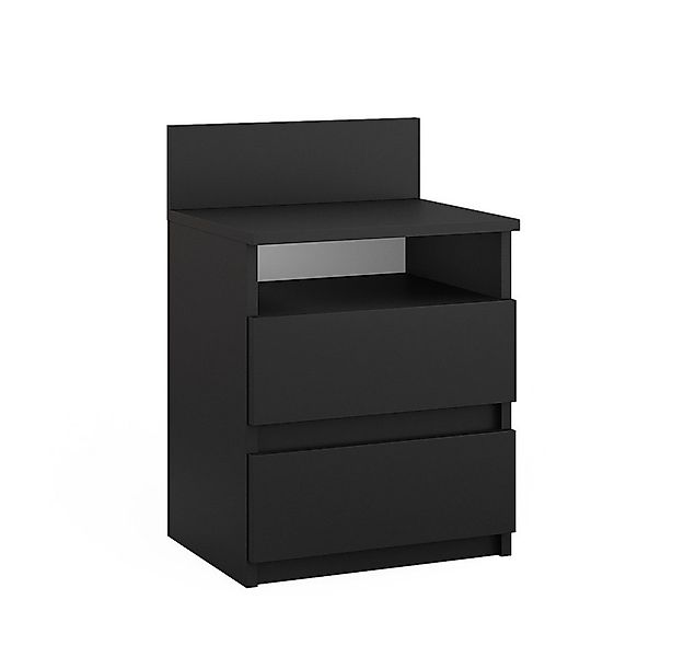 Vicco Nachtschrank Monty, Schwarz, 39.6 x 59.1 cm günstig online kaufen