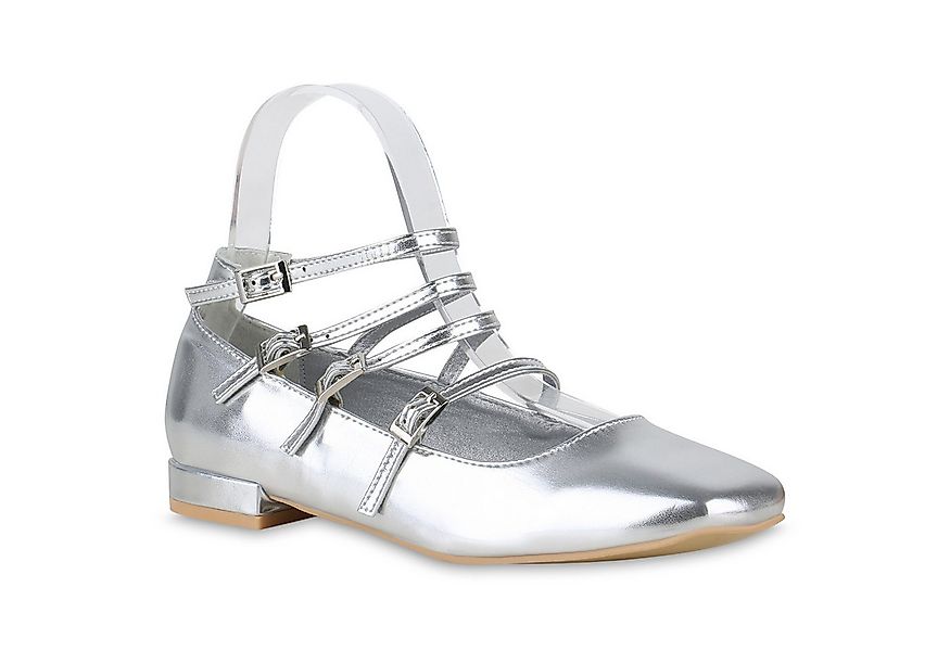 VAN HILL 841181 Ballerina Damen Riemchenballerinas Ballerinas Eckige Lack R günstig online kaufen