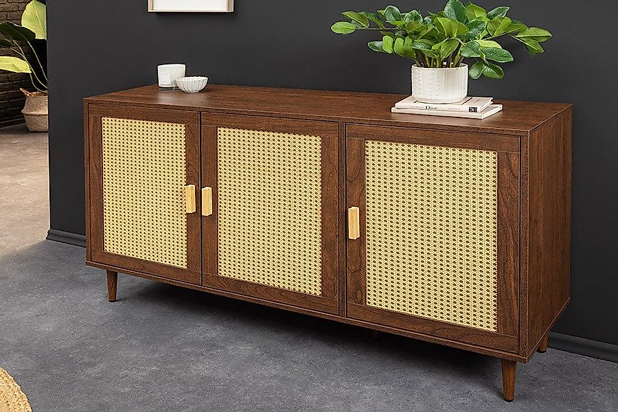 riess-ambiente Sideboard VIENNA 120cm braun · Retro-Kommode mit Wiener Gefl günstig online kaufen