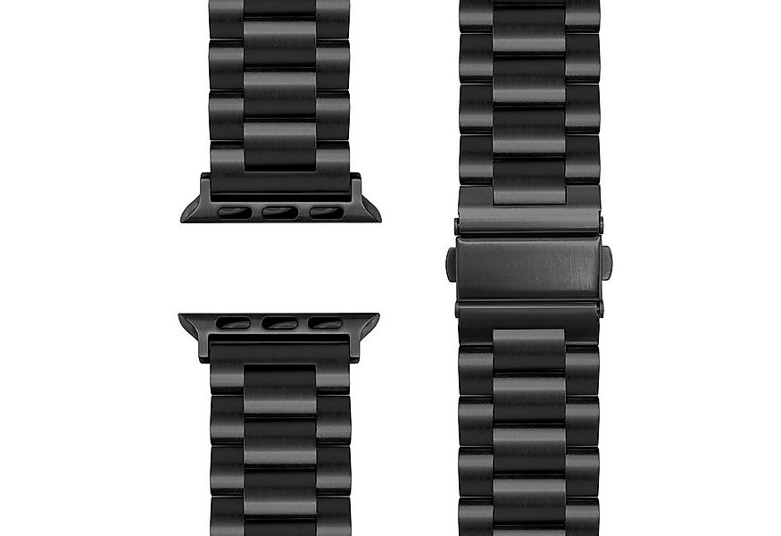 Nalia Smartwatch-Armband Apple Watch 49mm/46/45/44/42(Serie 1-3), Edelstahl günstig online kaufen