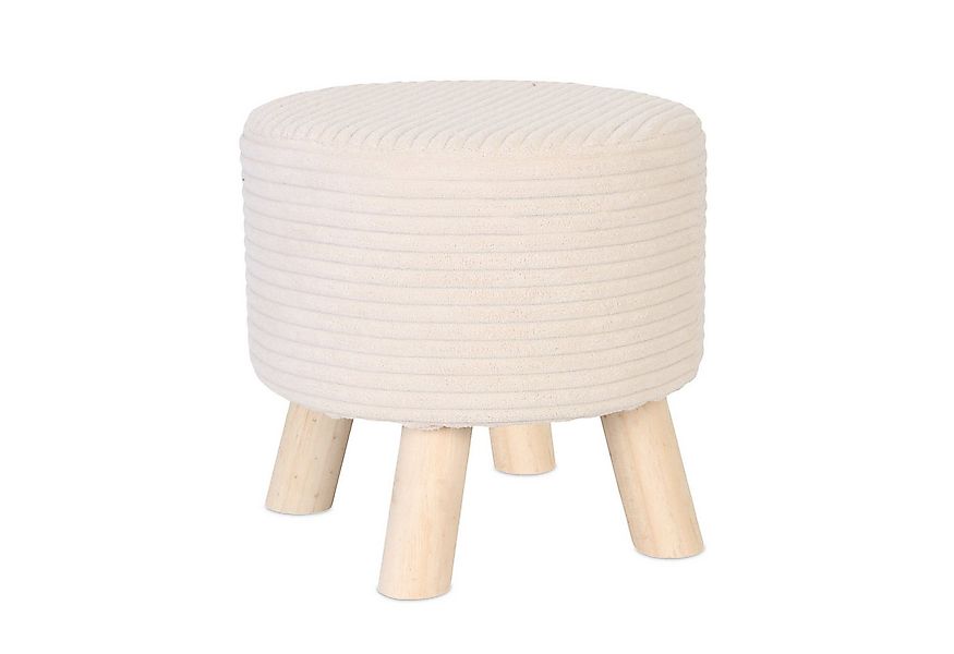 relaxdays Sitzhocker Hocker Cord, Beige günstig online kaufen