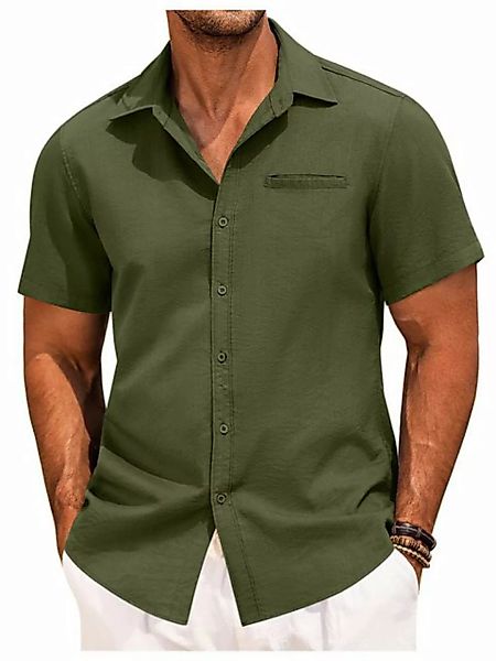 KIKI Kurzarmhemd Herren Hemd Casual Regular Fit Hemd Formales Sommerhemd günstig online kaufen