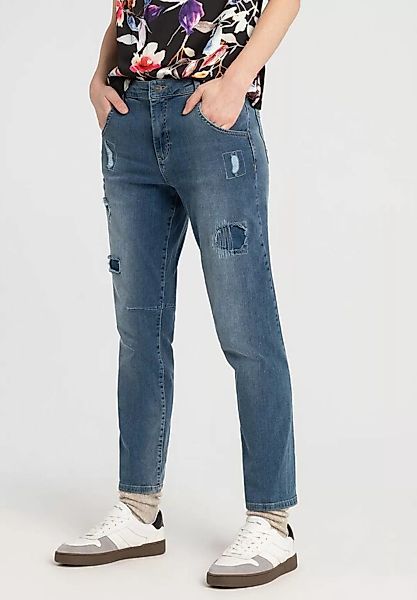Boyfriend Jeans mit Destroyed Effekten, Frühjahrs-Kollektion günstig online kaufen