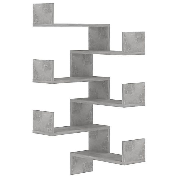 furnicato Wandregal Wand-Eckregale 2 Stk. Betongrau günstig online kaufen