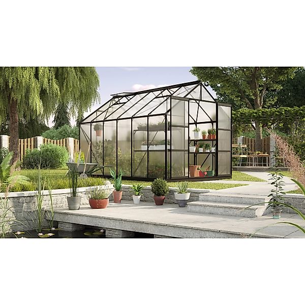 Vitavia Gewächshaus Uranus 9900 Schwarz 9,9 m² inkl. Fundament günstig online kaufen