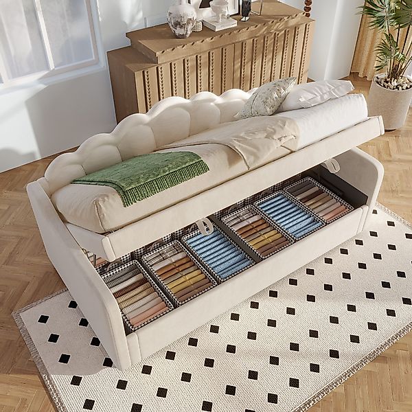TavilaEcon Boxspringbett Schlafsofa, Hydraulisch Bett mit günstig online kaufen