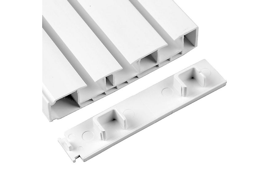 Bestlivings Gardinenstange, 3-läufig, geklemmt, Kunststoff, Seitendeckel (2 günstig online kaufen