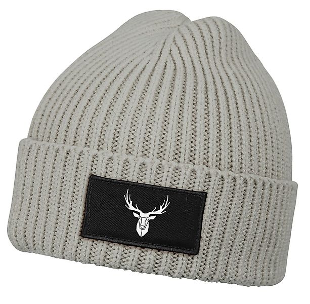 Neverless Strickmütze Herren Beanie Wintermütze mit Patch Hirsch Geweih Low günstig online kaufen