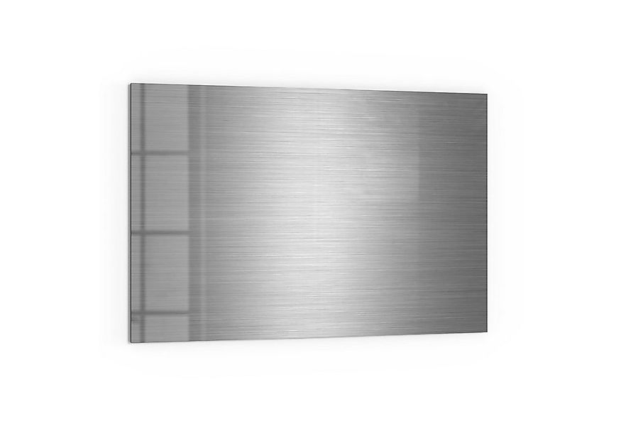 DEQORI Küchenrückwand 'Gebürstetes Aluminium', Glas Spritzschutz Badrückwan günstig online kaufen