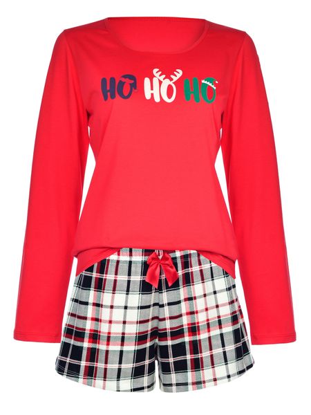 Donna Shorty Pyjama mit karierter Hose günstig online kaufen