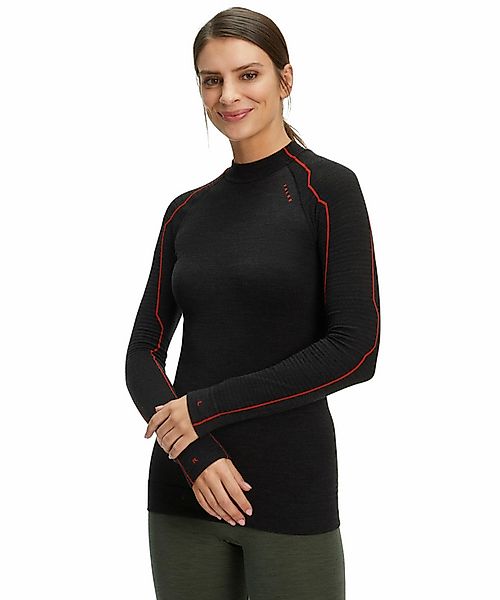 FALKE Trend Damen Langarmshirt Wool-Tech, S, Schwarz, Schurwolle, 33220-300 günstig online kaufen