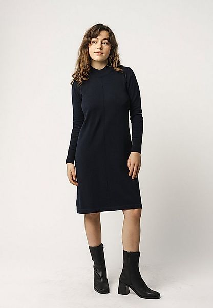 MELA Strickkleid Basic Feinstrick Kleid Style HARLEEN Fein gerippter Kragen günstig online kaufen