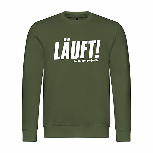 deinshirt Rundhalspullover Herren Pullover Läuft Mit Print Motiv, Grafik günstig online kaufen