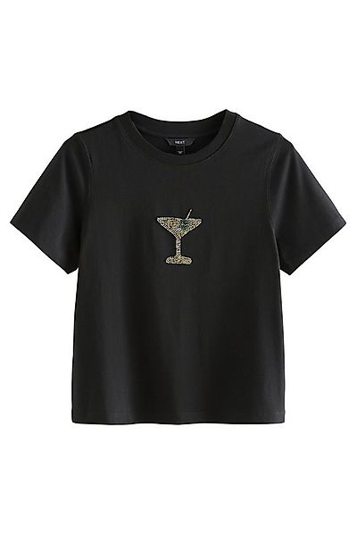 Next T-Shirt Kurzarm-T-Shirt mit Rundhals und Verzierung (1-tlg) günstig online kaufen