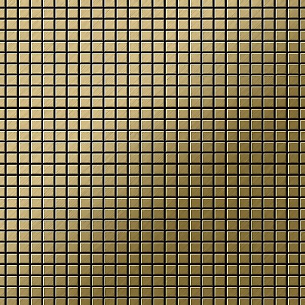ALLOY Mosaik Fliese Massiv Metall Titan Gebürstet Gold 1,6mm Stark Glomesh- günstig online kaufen