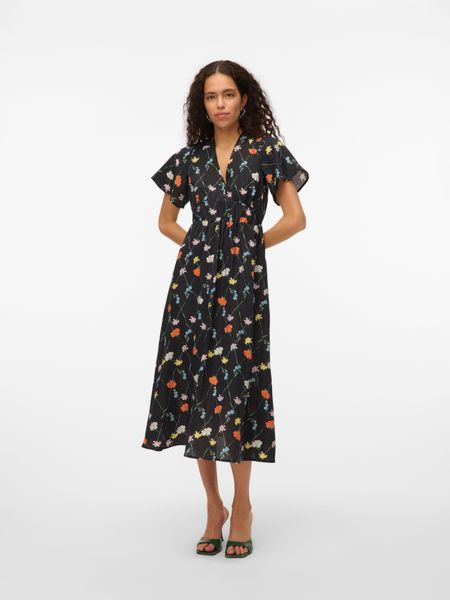 Vero Moda Sommerkleid "VMFLORA OLGA SS 7/8 DRESS WVN GA" günstig online kaufen