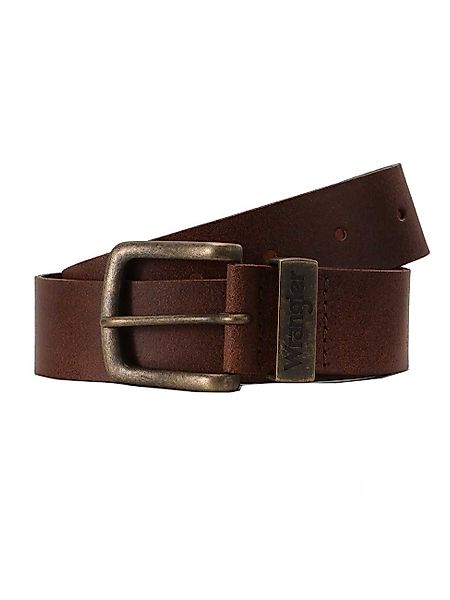 Wrangler Herren Jeans Leder Gürtel Metal Loop - Braun - Cognac günstig online kaufen