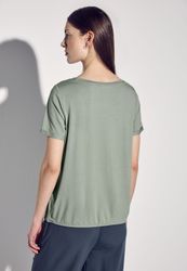 STREET ONE Rundhalsshirt mit Elastiksaum günstig online kaufen