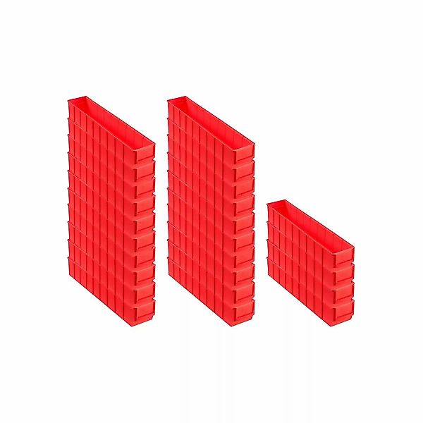 PROREGAL SuperSparSet 24 x Rote Industriebox 500 S HxBxT 8,1 x 9,1 x 50 cm günstig online kaufen