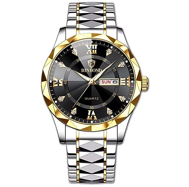 BinBond Quarzuhr Multifunktionsuhr Armbanduhr Chronograph Herrenuhr günstig online kaufen
