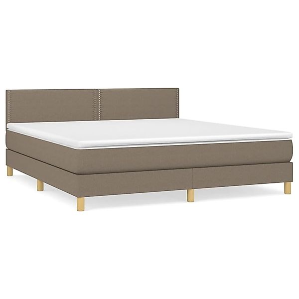 vidaXL Boxspringbett mit Matratze Taupe 180x200 cm Stoff1467223 günstig online kaufen