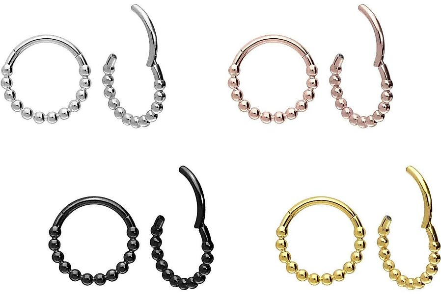PIERCINGLINE Nasenpiercing Titan Segmentring Clicker KUGELN Ohrpiercing Sep günstig online kaufen