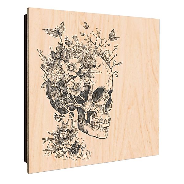 Banjado Großer Schlüsselkasten Holz 30x30cm Schwarz Scharnier Links 50 Hake günstig online kaufen