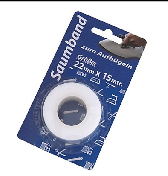 Versteifungsband Saumband zum Aufbügeln, 15 Meter, Weiß, Zum Aufbügeln von günstig online kaufen