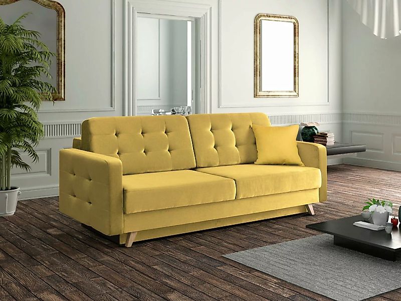 Beautysofa Schlafsofa Schlafsofa TEXAS Steppung Sofa Couch Wohnzimmer Schla günstig online kaufen