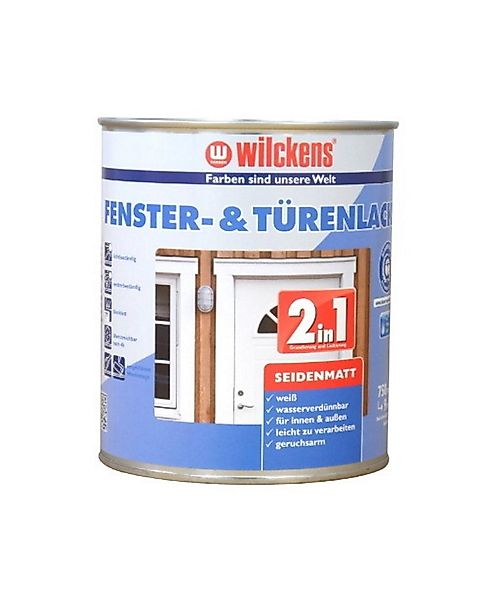 Wilckens Farben Tür- und Fensterlack, seidenmatt, Weiß, 750 ml günstig online kaufen