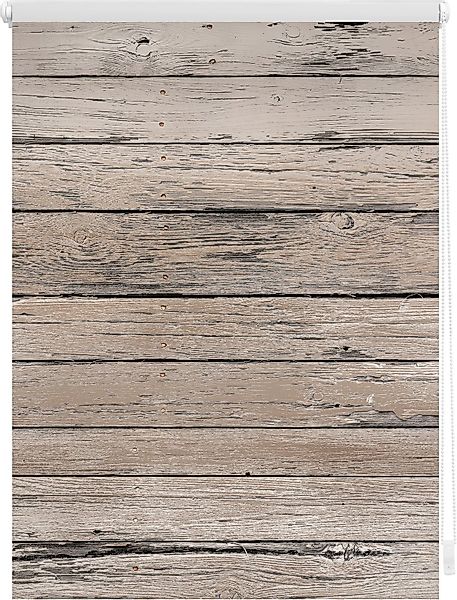 Seitenzugrollo Klemmfix Motiv Bretter Vintage, LICHTBLICK ORIGINAL, Lichtsc günstig online kaufen