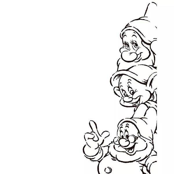Komar Wandbild Snow White Dwarves Disney B/L: ca. 40x50 cm günstig online kaufen