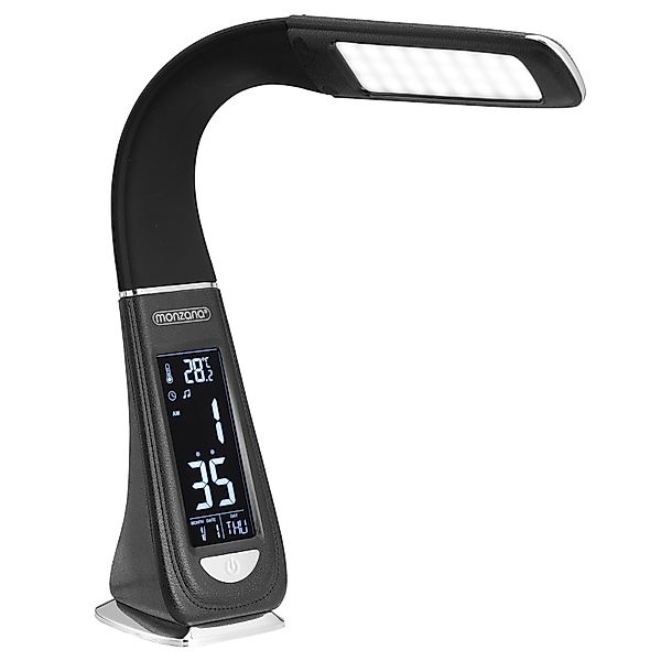 monzana Schreibtischlampe Lilly, Schwarz, LED Schreibtischlampe mit Display günstig online kaufen