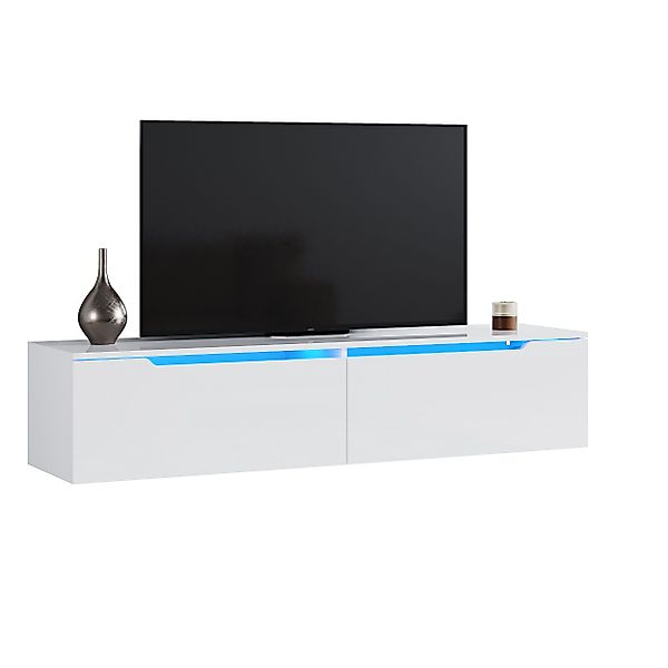 SONNI TV-Schrank Lowboard TV Schrank weiß/schwarz günstig online kaufen