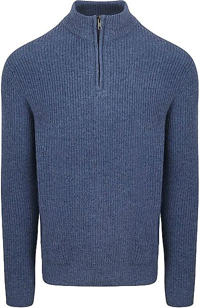 Steppin' Out Half Zip Pullover Lammwolle Mid Blau - Größe XXL günstig online kaufen