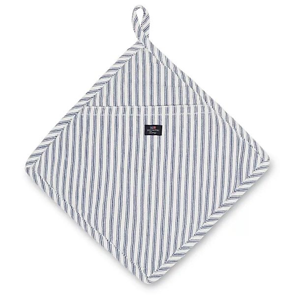 Icons Herringbone Striped Topflappen Blue-white günstig online kaufen