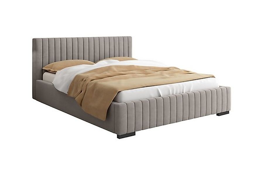 Deine Möbel 24 Polsterbett MONA Komplettbett Velourstoff Bett mit Bettkaste günstig online kaufen