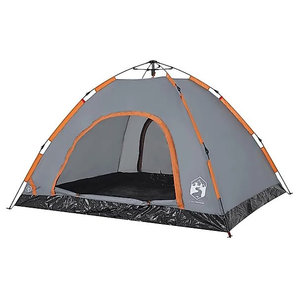 vidaXL Campingzelt 4 Personen Grau und Orange Quick Release 4004171 günstig online kaufen