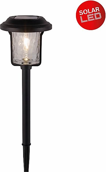 näve LED Solarleuchte "Simon" LED-Modul 1 Stk. Warmweiß Spieß schwarz, stru günstig online kaufen