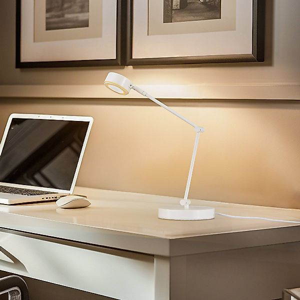 Lindby Tischleuchte Jyla, weiß, 4000K, GX53, Eisen günstig online kaufen