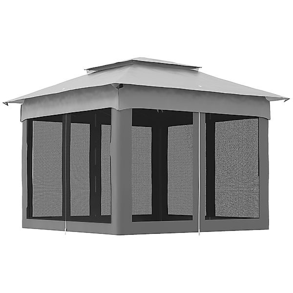 Outsunny Pavillon 3 x 3 m Pop-up Gartenpavillon Faltbar Stahl Polyester was günstig online kaufen